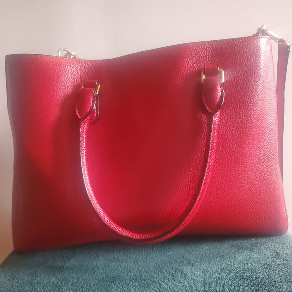 DKNY New York leather candy apple red shoulder bag - Picture 9 of 12